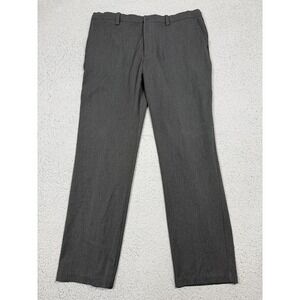 Quince Pants Mens 36x30 Black Stretch Dress Trousers Flat Front Business